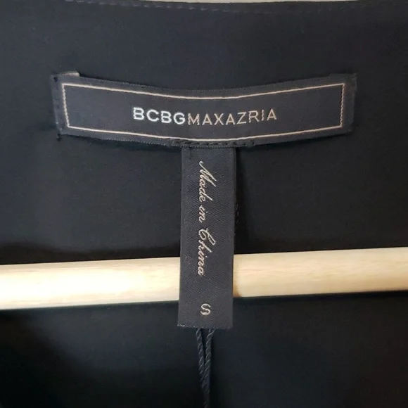 BCBGMaxAzria Abrielle Sleeveless Peplum Top Small Black New - Picture 6 of 9